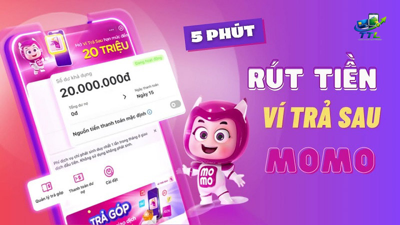 rút ví trả sau momo online